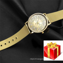 Montre-bracelet gracieux en or de haute qualité pour hommes